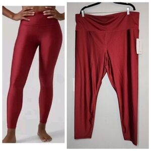 NWT Athleta Shine Red Elation Tight Leggings High Rise Women's Plus Size 3X